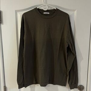 John Elliott Khaki Long Sleeve Tee
